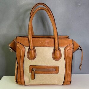 Celine Two Tone Micro Luggage Handbag